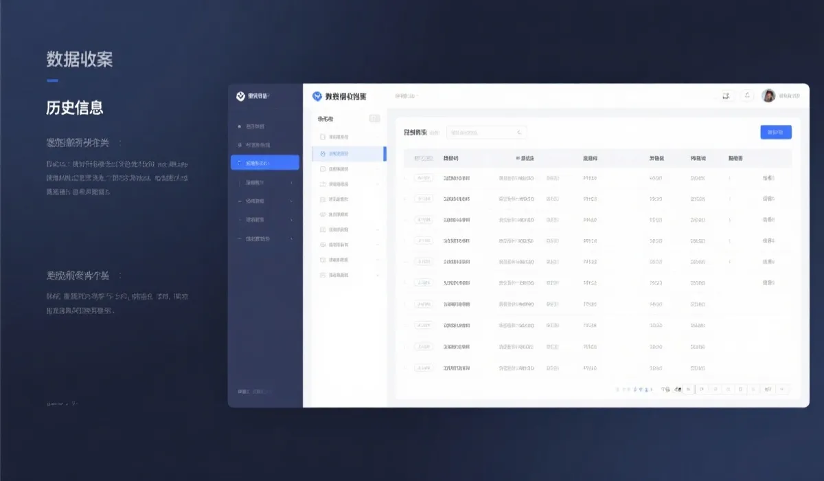 数据归档与历史信息整理,界面直观易查